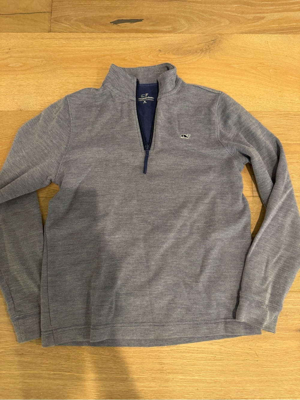 Vineyard Vines Light Heather Blue Quarter-Zip Pullover